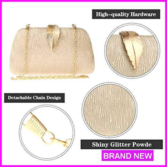 Elegant Formal Evening Clutch Crossbody Bag Prom Wedding Cocktail Party